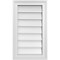 Ekena Millwork Vertical Surface Mount PVC Gable Vnt: Non-Functional, w/2"W x 1-1/2"H, Brickmould Frame, 14"W x 24"H GVPVE14X2402SN - alternate 1
